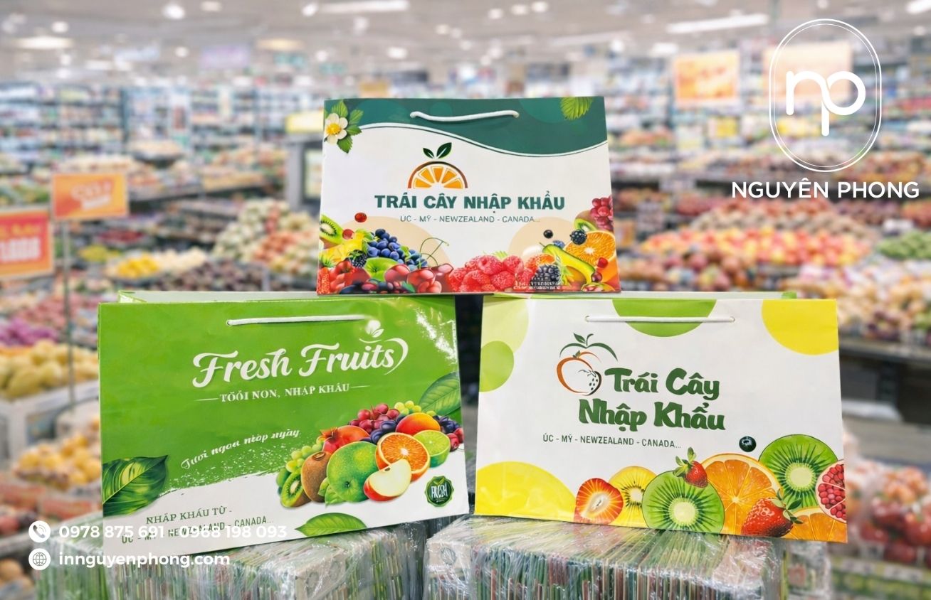 Mẫu túi giấy đựng trái cây bán sẵn giá tốt 